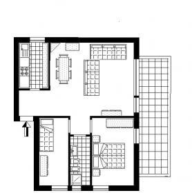 <b>MIRRO apartment </b> Layout apartment 2 bedrooms to rent