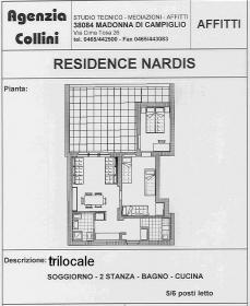 <b>piantina appartamento in affitto Madonna di Campiglio</b> 